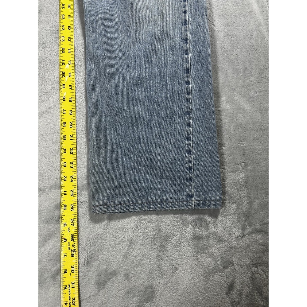 Levis 505 Jeans Mens 40x32 Blue Regular Straight Light Wash Denim - Picture 3 of 11